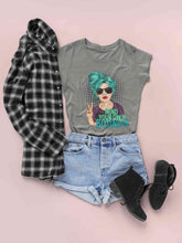 Load image into Gallery viewer, Pop Art Mind Your Own Business Women Half Sleeves T-shirt- KidsFashionVilla