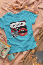 Load image into Gallery viewer, Pop Art Lips Empty Thought Bubble Women Half Sleeves T-shirt- KidsFashionVilla