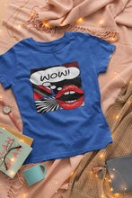 Load image into Gallery viewer, Pop Art Lips Empty Thought Bubble Women Half Sleeves T-shirt- KidsFashionVilla