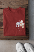 Load image into Gallery viewer, Cute Kitty Women Half Sleeves T-shirt- KidsFashionVilla