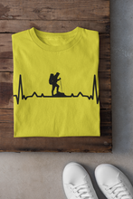 Load image into Gallery viewer, Hiking Heartbeat Women Half Sleeves T-shirt- KidsFashionVilla