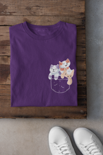 Load image into Gallery viewer, Cute Kitty Women Half Sleeves T-shirt- KidsFashionVilla