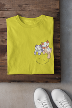 Load image into Gallery viewer, Cute Kitty Women Half Sleeves T-shirt- KidsFashionVilla