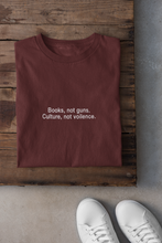 Load image into Gallery viewer, Books Not Guns Minimal Women Half Sleeves T-shirt- KidsFashionVilla