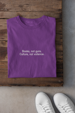 Load image into Gallery viewer, Books Not Guns Minimal Women Half Sleeves T-shirt- KidsFashionVilla