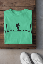 Load image into Gallery viewer, Hiking Heartbeat Mens Half Sleeves T-shirt- KidsFashionVilla