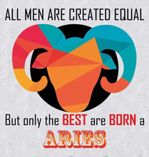 Load image into Gallery viewer, FunkyTradition All Men Created Equal But Best Are Born in Aries Grey Hoodies Clothing FunkyTradition