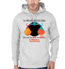 Load image into Gallery viewer, FunkyTradition All Men Created Equal But Best Are Born in Libra Grey Hoodies Clothing FunkyTradition