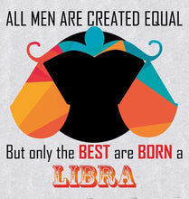 Load image into Gallery viewer, FunkyTradition All Men Created Equal But Best Are Born in Libra Grey Hoodies Clothing FunkyTradition