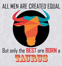 Load image into Gallery viewer, FunkyTradition All Men Created Equal But Best Are Born in Taurus Grey Hoodies Clothing FunkyTradition