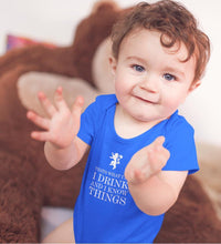 Load image into Gallery viewer, GOT Game of Thrones I Drink And Know Things Rompers for Baby Boy- FunkyTradition FunkyTradition