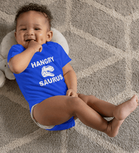 Load image into Gallery viewer, Hangry Sauras Rompers for Baby Boy- FunkyTradition FunkyTradition