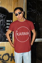 Load image into Gallery viewer, Karma Typography Mens Half Sleeves T-shirt- FunkyTeesClub - Funky Tees Club