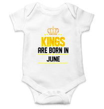 Load image into Gallery viewer, Kings are born in June Rompers for Baby Boy- FunkyTradition FunkyTradition
