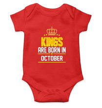 Load image into Gallery viewer, Kings are born in October Rompers for Baby Boy- FunkyTradition FunkyTradition