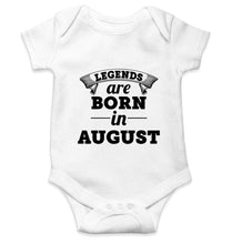 Load image into Gallery viewer, Legends are Born in August Rompers for Baby Girl- FunkyTradition FunkyTradition