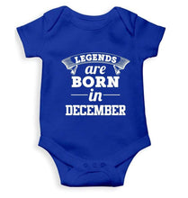 Load image into Gallery viewer, Legends are born in December Rompers for Baby Boy- FunkyTradition FunkyTradition
