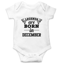 Load image into Gallery viewer, Legends are born in December Rompers for Baby Boy- FunkyTradition FunkyTradition