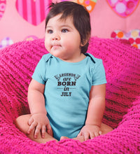 Load image into Gallery viewer, Legends are Born in July Rompers for Baby Girl- FunkyTradition FunkyTradition