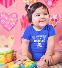 Load image into Gallery viewer, Legends are Born in June Rompers for Baby Girl- FunkyTradition FunkyTradition