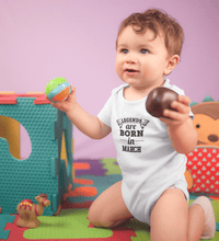 Load image into Gallery viewer, Legends are born in March Rompers for Baby Boy- FunkyTradition FunkyTradition