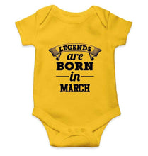 Load image into Gallery viewer, Legends are Born in March Rompers for Baby Girl- FunkyTradition FunkyTradition