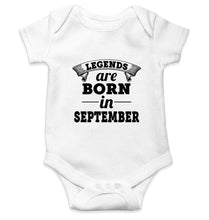 Load image into Gallery viewer, Legends are born in September Rompers for Baby Boy- FunkyTradition FunkyTradition