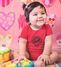 Load image into Gallery viewer, Lion Abstract Rompers for Baby Girl- FunkyTradition FunkyTradition