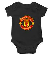 Load image into Gallery viewer, Manchester United Black Rompers for Baby Girl - KidsFashionVilla