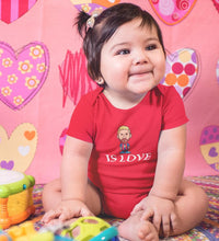 Load image into Gallery viewer, Messi is love Rompers for Baby Girl- FunkyTradition FunkyTradition