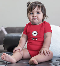 Load image into Gallery viewer, Minion Eye and Teeth Rompers for Baby Girl- FunkyTradition FunkyTradition