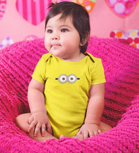 Load image into Gallery viewer, Minion Pop Eyes Rompers for Baby Girl- FunkyTradition FunkyTradition