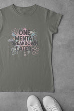 Load image into Gallery viewer, Mental Breakdown Women Half Sleeves T-shirt- KidsFashionVilla