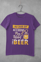 Load image into Gallery viewer, My Blood Type Is Beer Mens Half Sleeves T-shirt- KidsFashionVilla