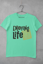 Load image into Gallery viewer, Enjoying Life Mens Half Sleeves T-shirt- KidsFashionVilla