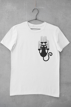 Load image into Gallery viewer, Sliding Cat Mens Half Sleeves T-shirt- KidsFashionVilla