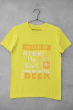 Load image into Gallery viewer, My Blood Type Is Beer Mens Half Sleeves T-shirt- KidsFashionVilla