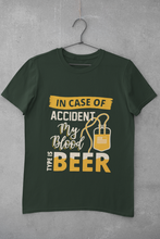 Load image into Gallery viewer, My Blood Type Is Beer Mens Half Sleeves T-shirt- KidsFashionVilla