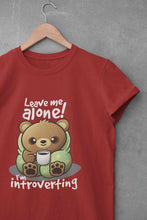 Load image into Gallery viewer, Leave Me Alone I Am Introverting Graphic Funny Quotes Mens Half Sleeves T-shirt- KidsFashionVilla