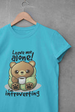 Load image into Gallery viewer, Leave Me Alone I Am Introverting Graphic Funny Quotes Mens Half Sleeves T-shirt- KidsFashionVilla