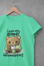 Load image into Gallery viewer, Leave Me Alone I Am Introverting Graphic Funny Quotes Mens Half Sleeves T-shirt- KidsFashionVilla