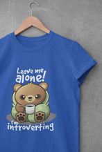 Load image into Gallery viewer, Leave Me Alone I Am Introverting Graphic Funny Quotes Mens Half Sleeves T-shirt- KidsFashionVilla