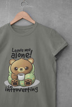 Load image into Gallery viewer, Leave Me Alone I Am Introverting Graphic Funny Quotes Mens Half Sleeves T-shirt- KidsFashionVilla