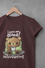 Load image into Gallery viewer, Leave Me Alone I Am Introverting Graphic Funny Quotes Mens Half Sleeves T-shirt- KidsFashionVilla