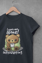 Load image into Gallery viewer, Leave Me Alone I Am Introverting Graphic Funny Quotes Mens Half Sleeves T-shirt- KidsFashionVilla