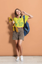 Load image into Gallery viewer, Go Wild Women Half Sleeves T-shirt- KidsFashionVilla