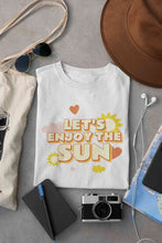 Load image into Gallery viewer, Lets Enjoy The Sun Quote Mens Half Sleeves T-shirt- KidsFashionVilla