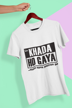 Load image into Gallery viewer, Lo Khada Ho Gaya Mens Half Sleeves T-shirt- KidsFashionVilla