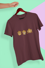 Load image into Gallery viewer, Monkey Emojis Women Half Sleeves T-shirt- KidsFashionVilla