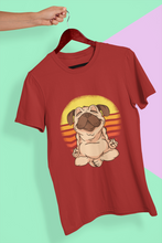 Load image into Gallery viewer, Pug Meditation Women Half Sleeves T-shirt- KidsFashionVilla